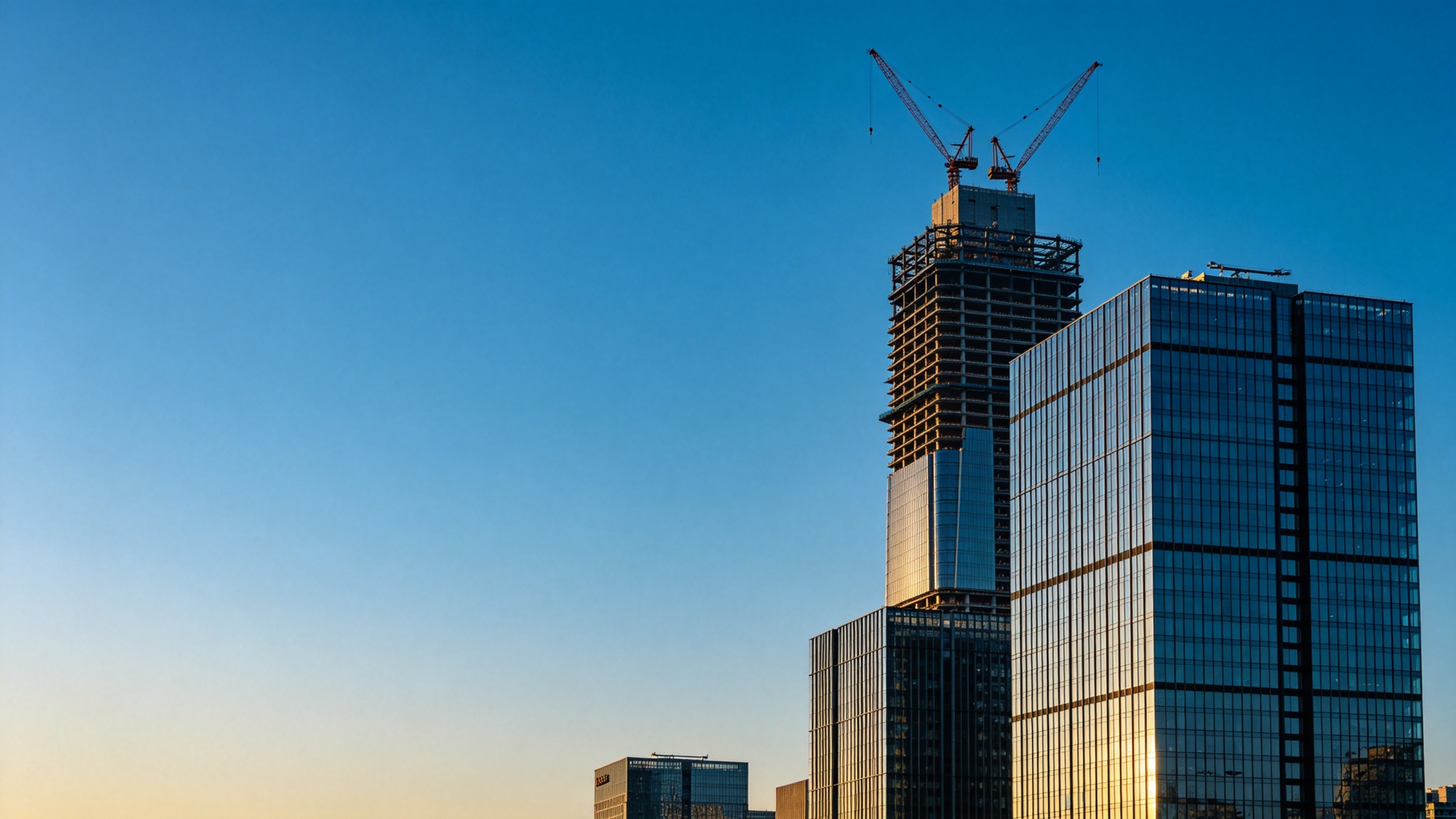 城市在建高层建筑工程